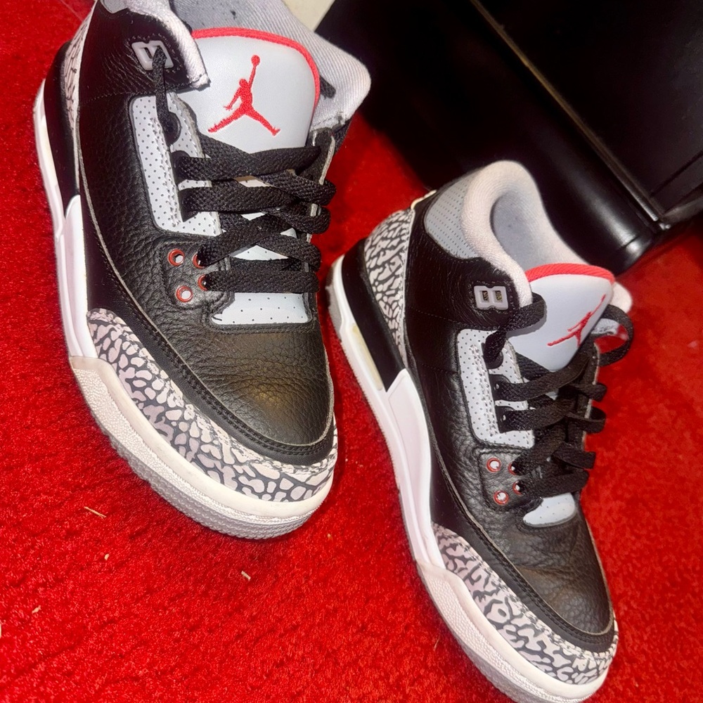 Kids Black/White/Red Basketball Sneakers - Jumpman Style